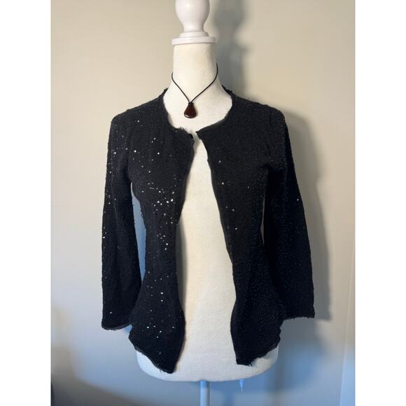 J.Crew XS Lambswool Cashmere Rabbit Hair Black Sweater - Picture 1 of 6